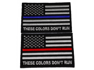 Set of 2 These Colors Don't Run US Flags with Red and Blue Stripes