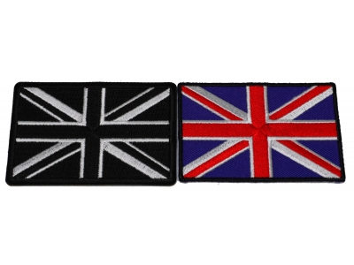 Set of 2 United Kingdom Flags in Color and Black White