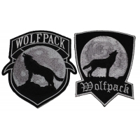 Set of 2 Wolfpack Patches in Gray