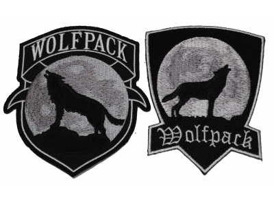 Set of 2 Wolfpack Patches in Gray
