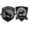 Set of 2 Wolfpack Patches in Gray