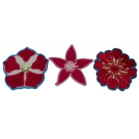 Set of 3 Pink Flower Patches