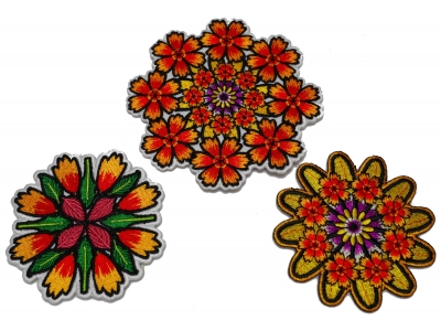 Set of 3 Pretty Colorful Flower Patches