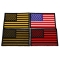 Set of 4 Black Bordered US Flag Patches in Different Colors