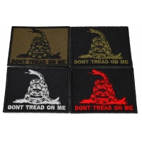 Set of 4 Don't Tread on Me Patches in different colors