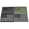 Set of 4 Monochrome American Flag Patches 5 inches