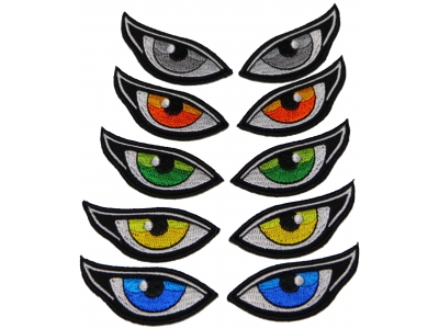 Set of 5 Colored Eye Patches including left and right eyes
