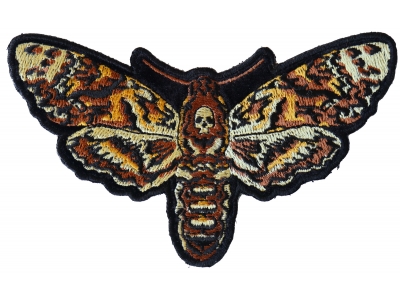 Small Psycho Moth Patch with Skull