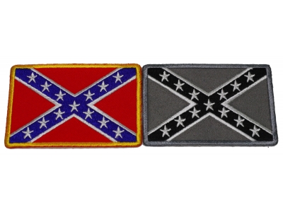 Southern Flag Patches 2 Confederate Flags
