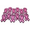Two Dozen Pink Ribbon Patches in Bulk - 12 of each size