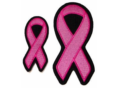 Two Pink Ribbon Patches