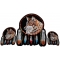Wolf with Feathers Small Medium and Large Set of 3 Patches