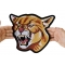 Cougar Large Back Patch Cougar Patch, Large Animal Patches for Jackets shown on hand for size comparison