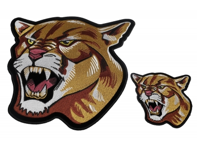 Cougar Patches - 2 Pack of Small and Large