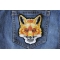 Fox Patch shown on jeans