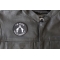 I'm Your Huckleberry Black White Patch - 3x3 inch - Embroidered Iron on Patch shown on leather vest