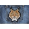 Lynx Cat Small Patch shown on jeans