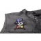 Pool Shark Skull Small Patch Skull and Pool Sticks Patch, Biker Skull Patches shown on leather vest
