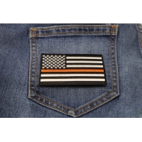 Thin Orange Line American Flag For Search & Rescue | Embroidered Patches Thin Orange Line American Flag For Search & Rescue | Embroidered Patches
