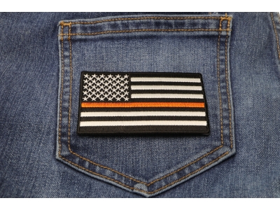 Thin Orange Line American Flag For Search & Rescue | Embroidered Patches