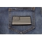 Thin Silver Line American Flag For Corrections | Embroidered Patches Thin Silver Line American Flag For Corrections shown on jeans