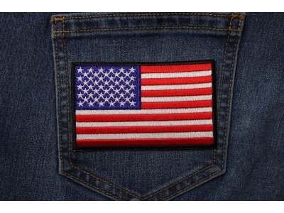 Us Flag Patch 4 Inch Black Border | Embroidered Patches Us Flag Patch 4 Inch Black Border | Embroidered Patches