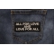 All for Love and Love for All Patch All for Love and Love for All Iron on Morale Patch shown on jeans