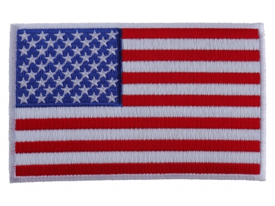 American Flag Patch with White Borders