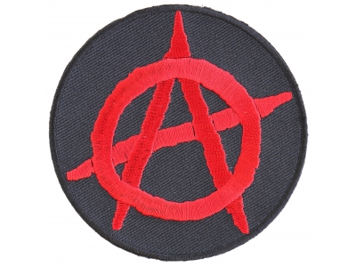Anarchy Red Round Patch | Embroidered Patches