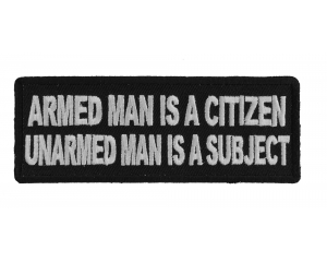 Armed Citizen Unarmed Subject Patch | Embroidered Patches