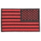 Black and Red Reversed American Flag Patch 4 Inch