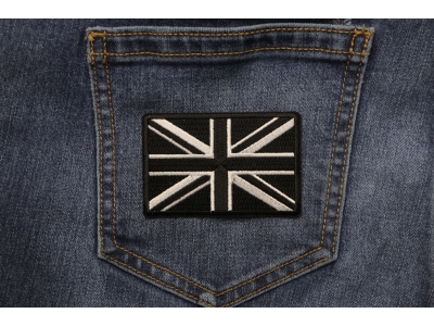 Black and White UK Flag Patch