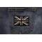 Black and White UK Flag Patch Black and White UK Flag Patch shown on jeans