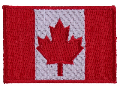 CANADIAN FLAG EMBROIDERED IRON-ON PATCH CANADA EMBLEM ALL BLACK VERSION 