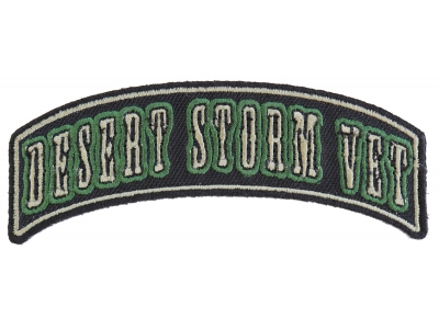 Desert Storm Vet Rocker Small Patch | US Military Veteran Patches