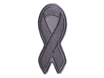 Gray Asthma and Brain Cancer Awareness Ribbon Patch
