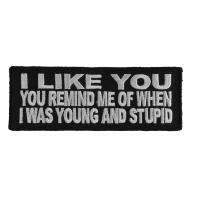 I Like You, You Remind Of When I Was Young And Stupid Patch | Embroidered Patches
