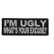 I'm Ugly What's Your Excuse Patch