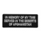 In Memory of My Time Served In The Deserts of Afghanistan Patch