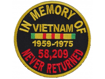 Vietnam Veteran 1959 1975 Vet Embroidered Patch 3.75 x 2.3 inches 