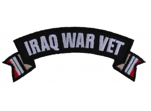 Iraq War Vet Ribbon Small Rocker | US Military Veteran Patches