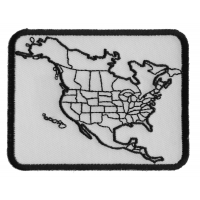 North America Color In Patch Small | Embroidered Patches