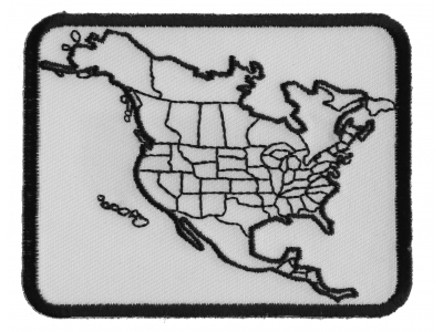 North America Color In Patch Small | Embroidered Patches