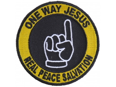 One Way Jesus Real Salvation Round Patch | Embroidered Patches