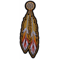 Orange Feathers Patch | Embroidered Patches