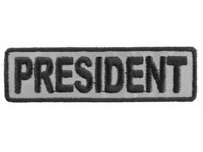 President Patch 3.5 Inch Reflective | Embroidered Patches