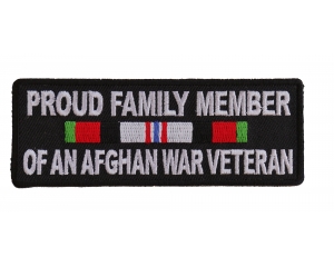 Proud Family Afghan War Vet Patch | US Afghan War Military Veteran Patches