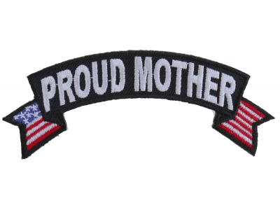 Proud Mother US Flag Rocker Patch | US Coast Guard Military Veteran Patches