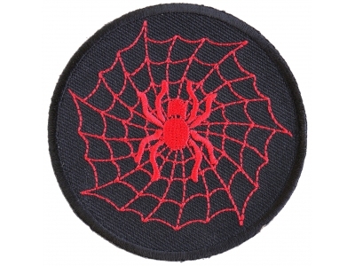 Red Spider And Web Patch | Embroidered Patches