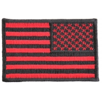 Reversed Red American Flag Patch | Embroidered Patches Reversed Red American Flag Patch | Embroidered Patches